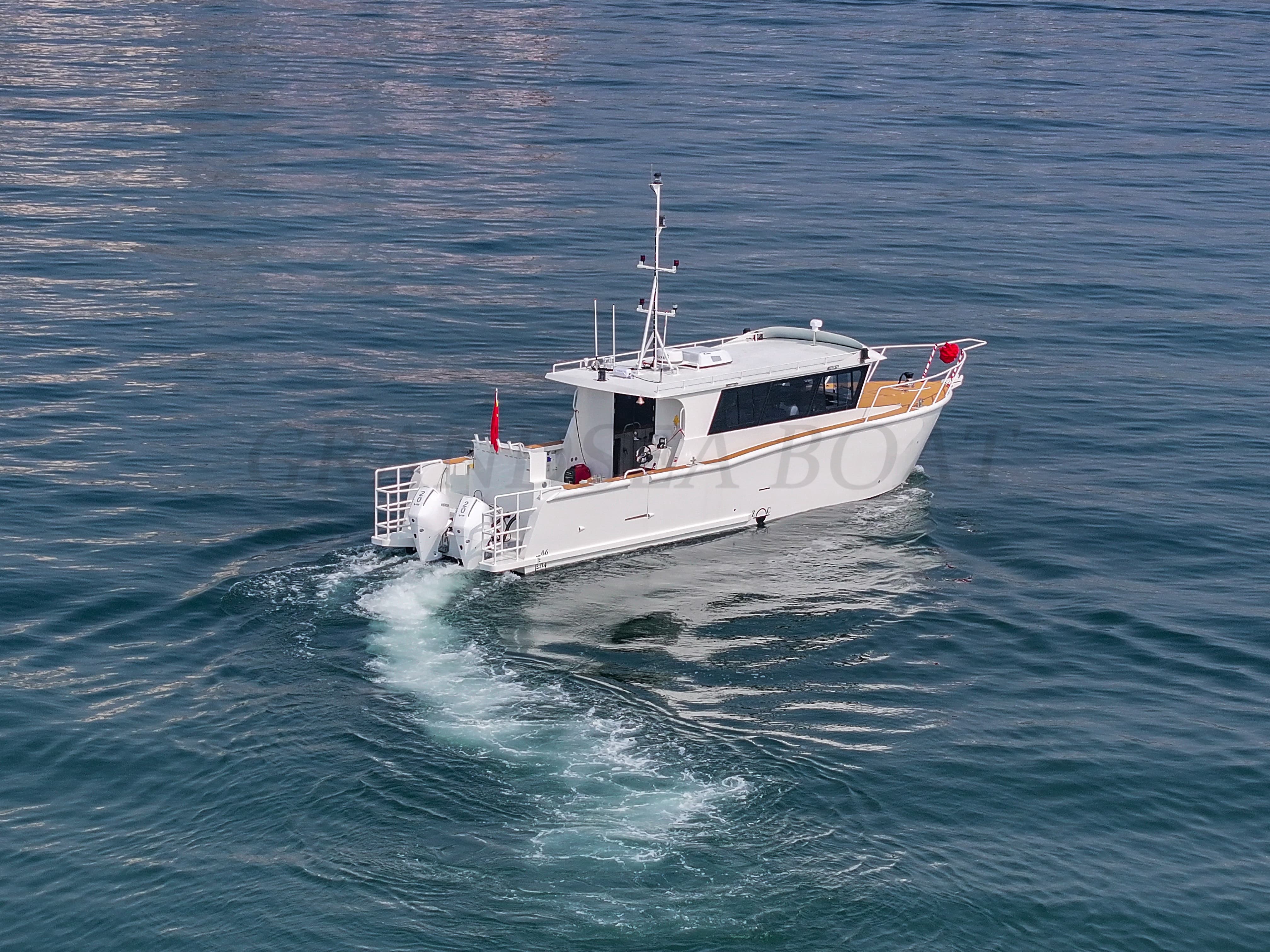Grandsea 14.53m Aluminum Best Pleasure Fishing Boat Full Cabin Cruiser Sport Walk Around Fishing Boat for sale