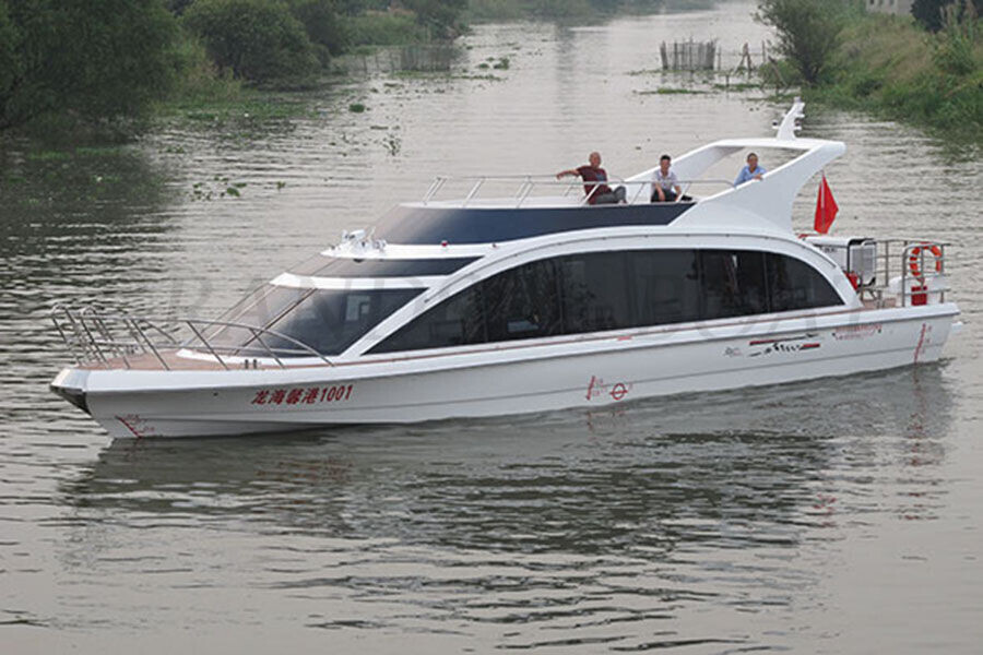 China 17m Fiberglass Dinner Cruise Restaurant 28 Passenger Boat for Sale
