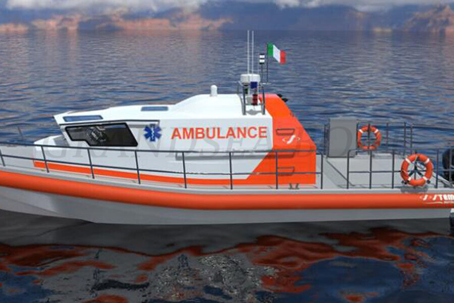 Grandsea 38ft FRP Rescue And Ambulance Boat for Sale