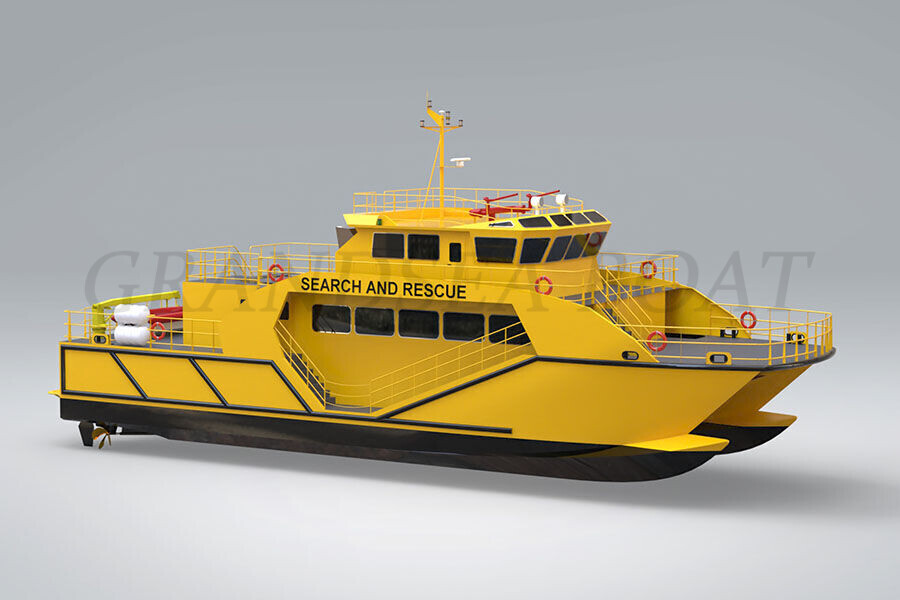 China 100 Ft/30m Marintime Ambulance/fire Fighting/search And Rescue Catamaran Work Vessel for Sale