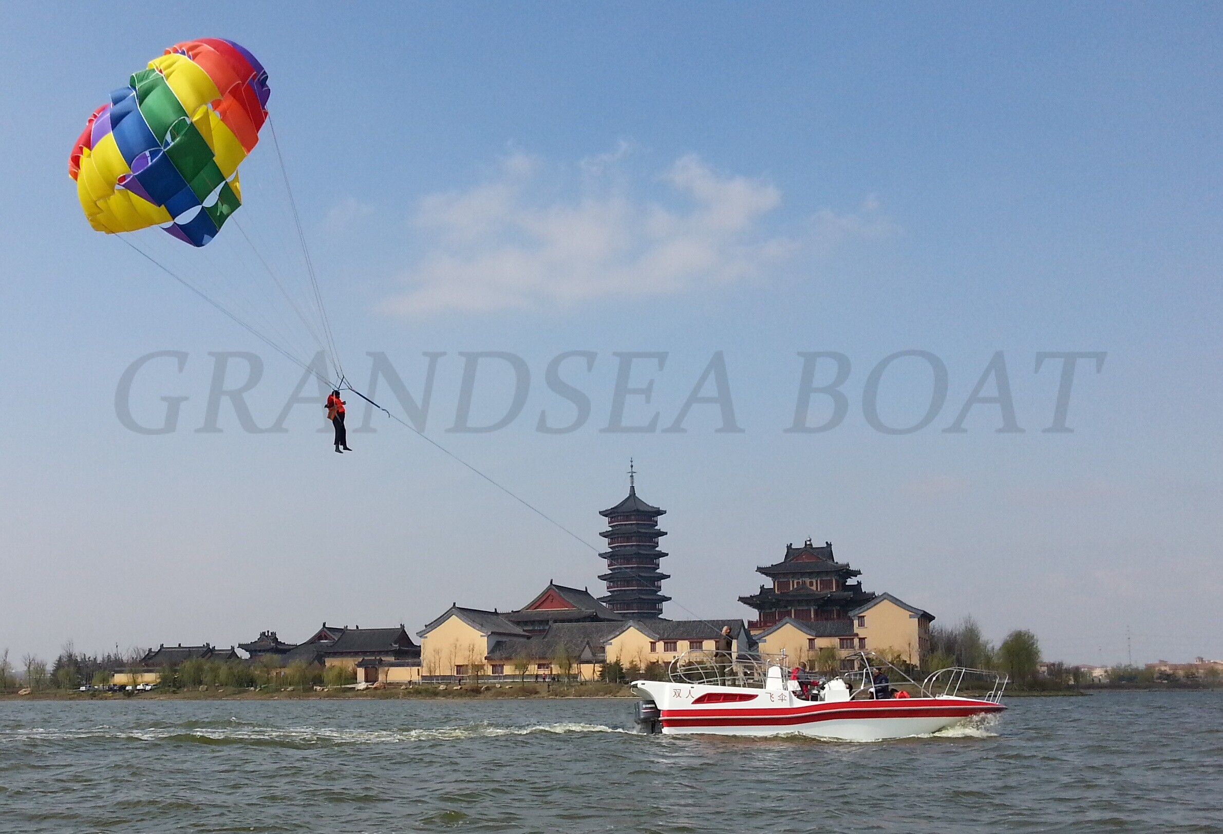 Grandsea 9m Two People Flying Fiberglass Parasailing Boat for Sale