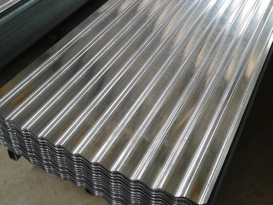 Galvanized corrugated steel sheet