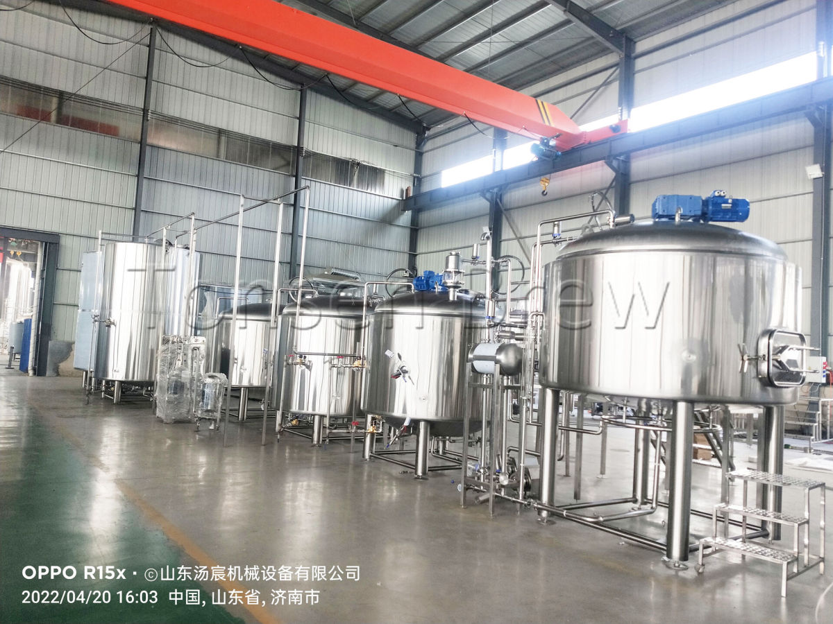 Cervecería Tonsen Canada 25bbl/3000l lista para conexión de tubería.