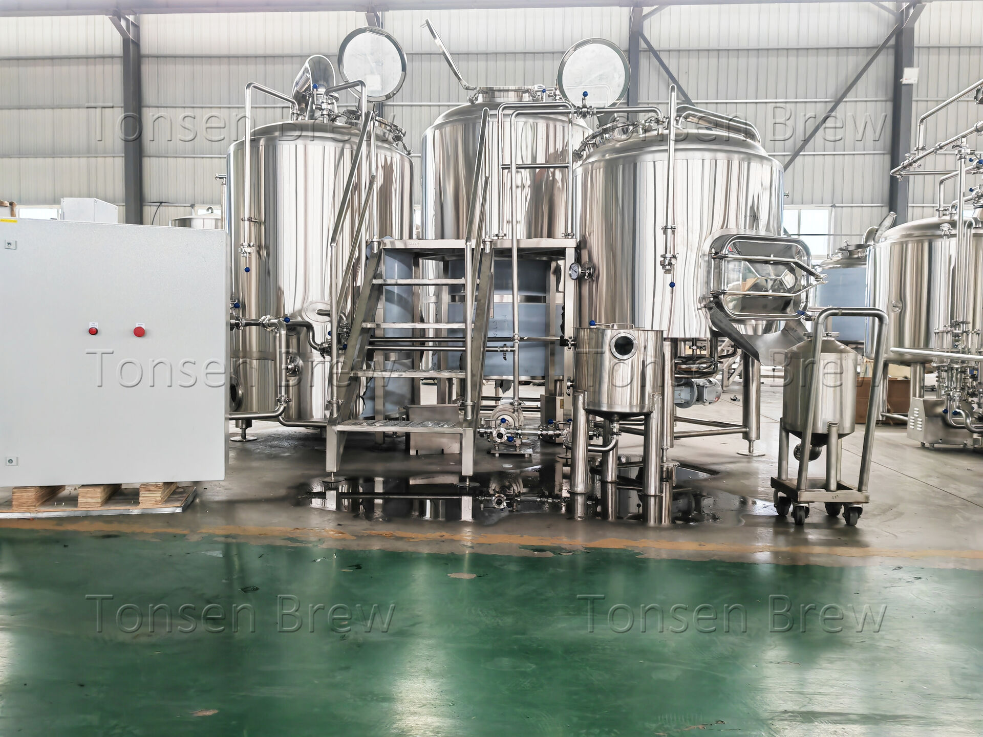 Tonsen Brand 5BBL calienta directamente el equipo de cerveza con dos recipientes de cervecería, Mash/Lauter tun, hervidor de cerveza/tanque de hidromasaje listo para enviar a los EE. UU. ¡Buen viaje para ustedes, muchachos!