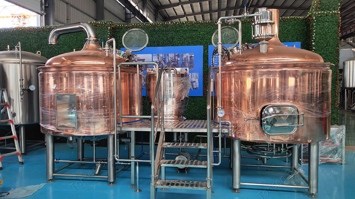 Proyecto llave en mano de máquina de cervecería de equipo de elaboración de cerveza de cobre comercial 1000L