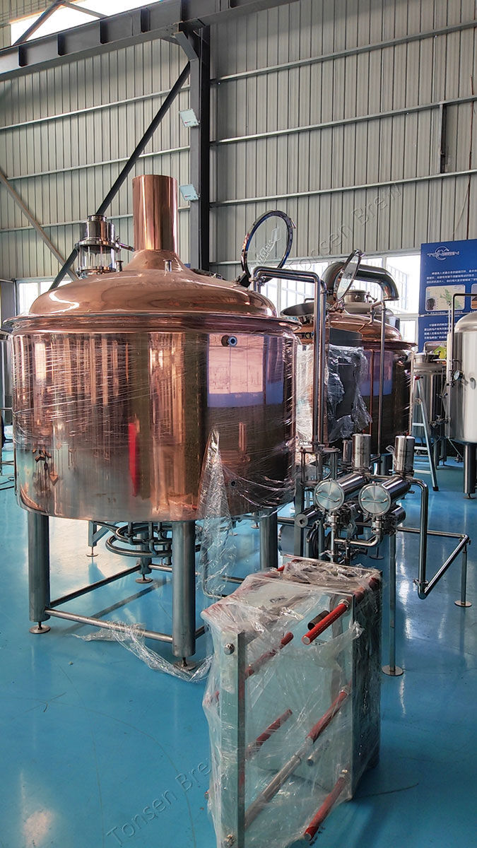 Proyecto llave en mano de máquina de cervecería de equipo de elaboración de cerveza de cobre comercial 1000L