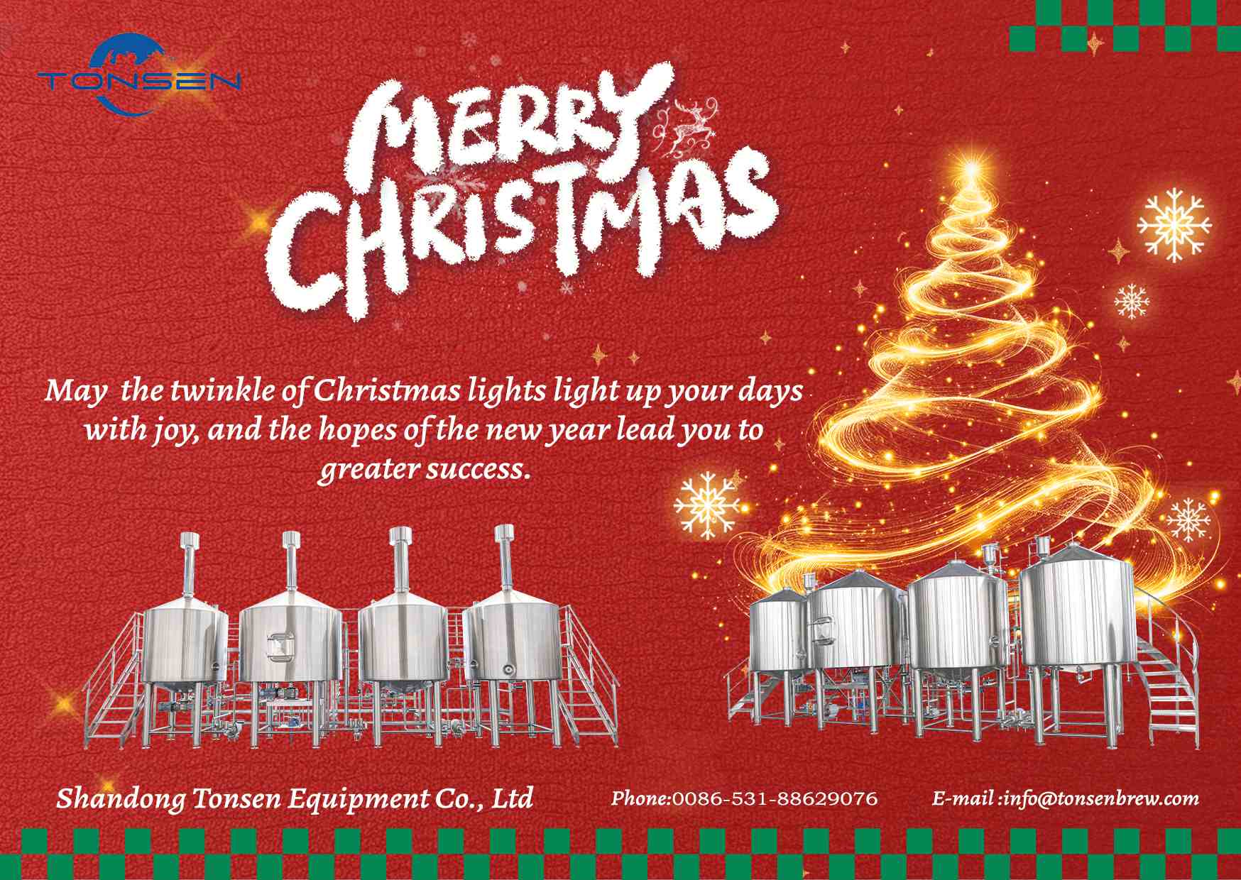 Joyeux Noël | Créez vos saveurs festives avec un équipement professionnel de brassage de bière.