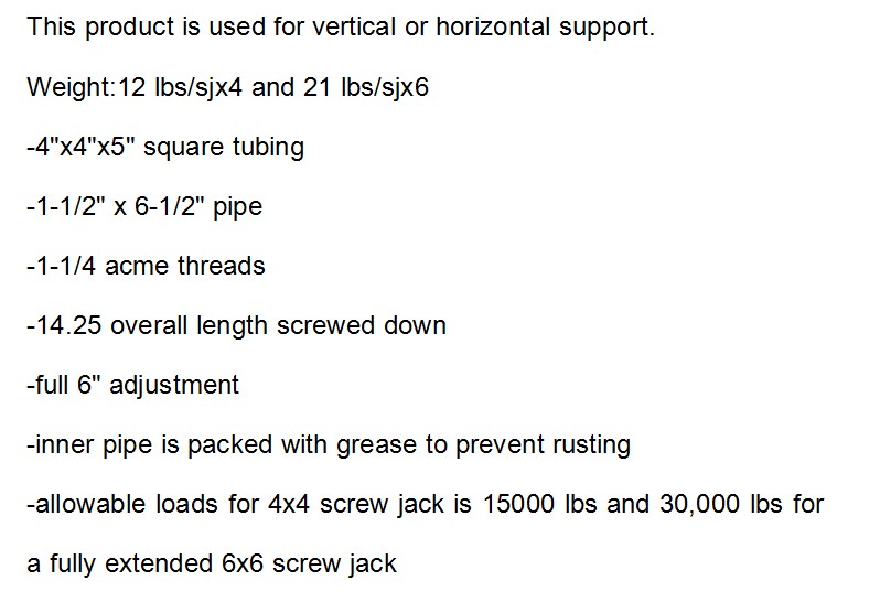 Adjustable Screew Jack