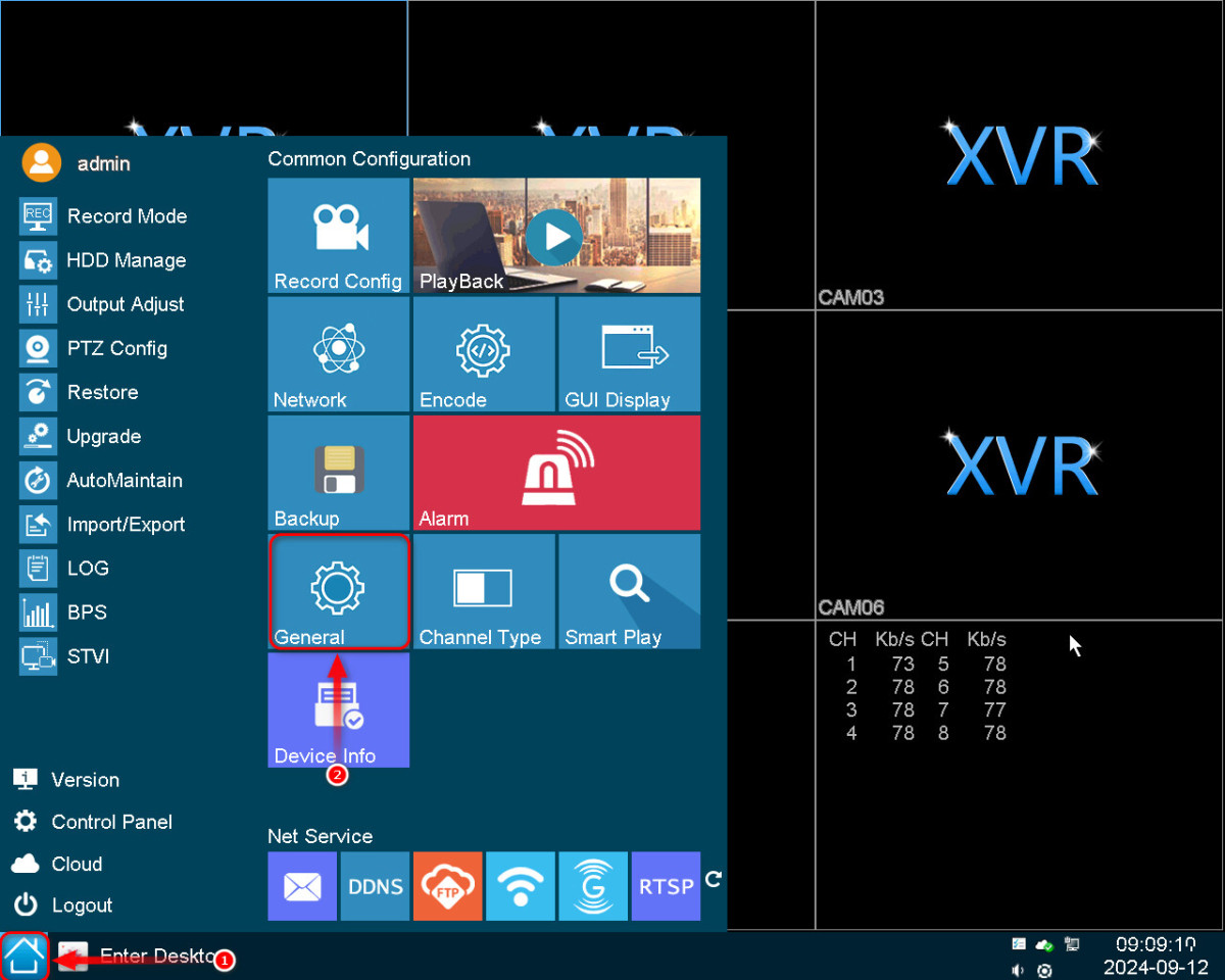 How to setup audio in the XVR?