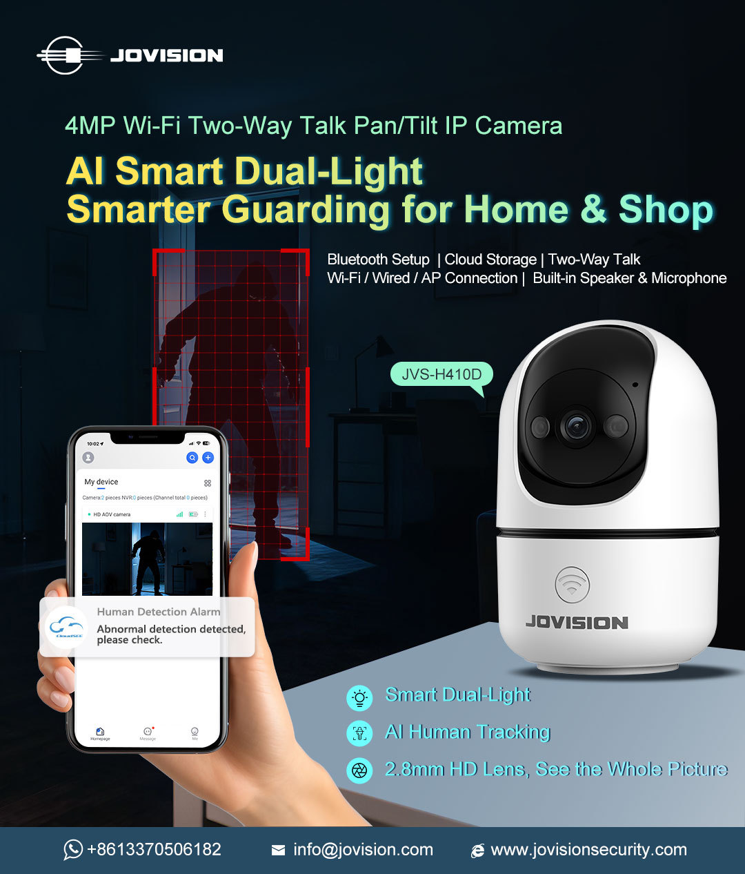 4MP Wi-Fi Two-Way Talk Pan/Tilt IP camera