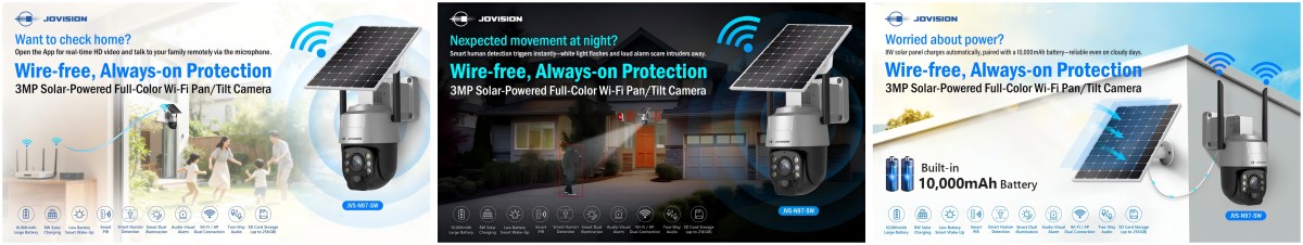 3MP Solar-powered Full-Color Wi-Fi Pan/Tilt Camera