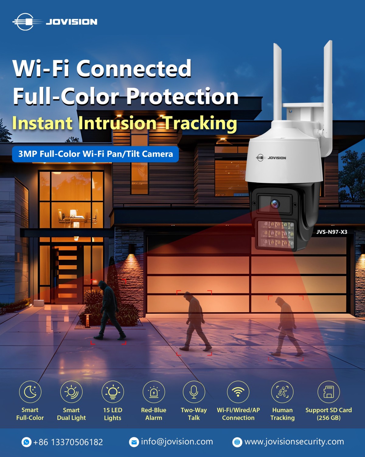 3MP Full-Color Wi-Fi Pan/Tilt Camera