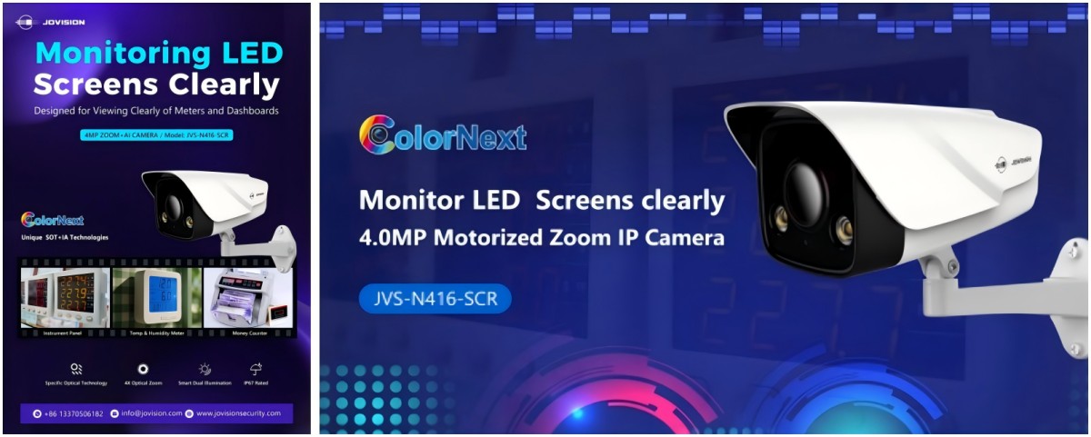 4.0MP Motorized Zoom IP Camera Specific for Monitoring Instrument Panels & Meters
