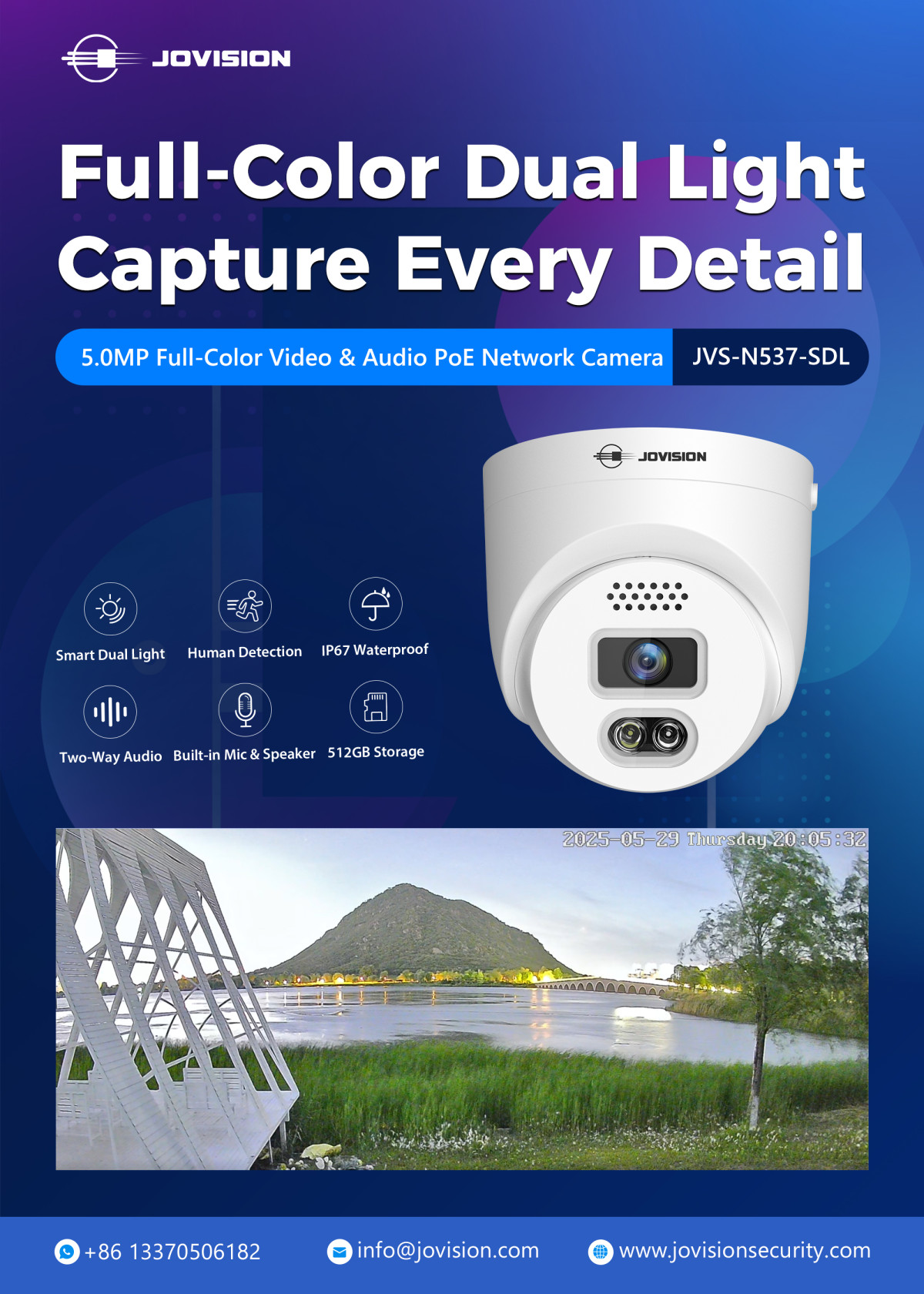 5.0MP Full-Color Video & Audio PoE Network Camera