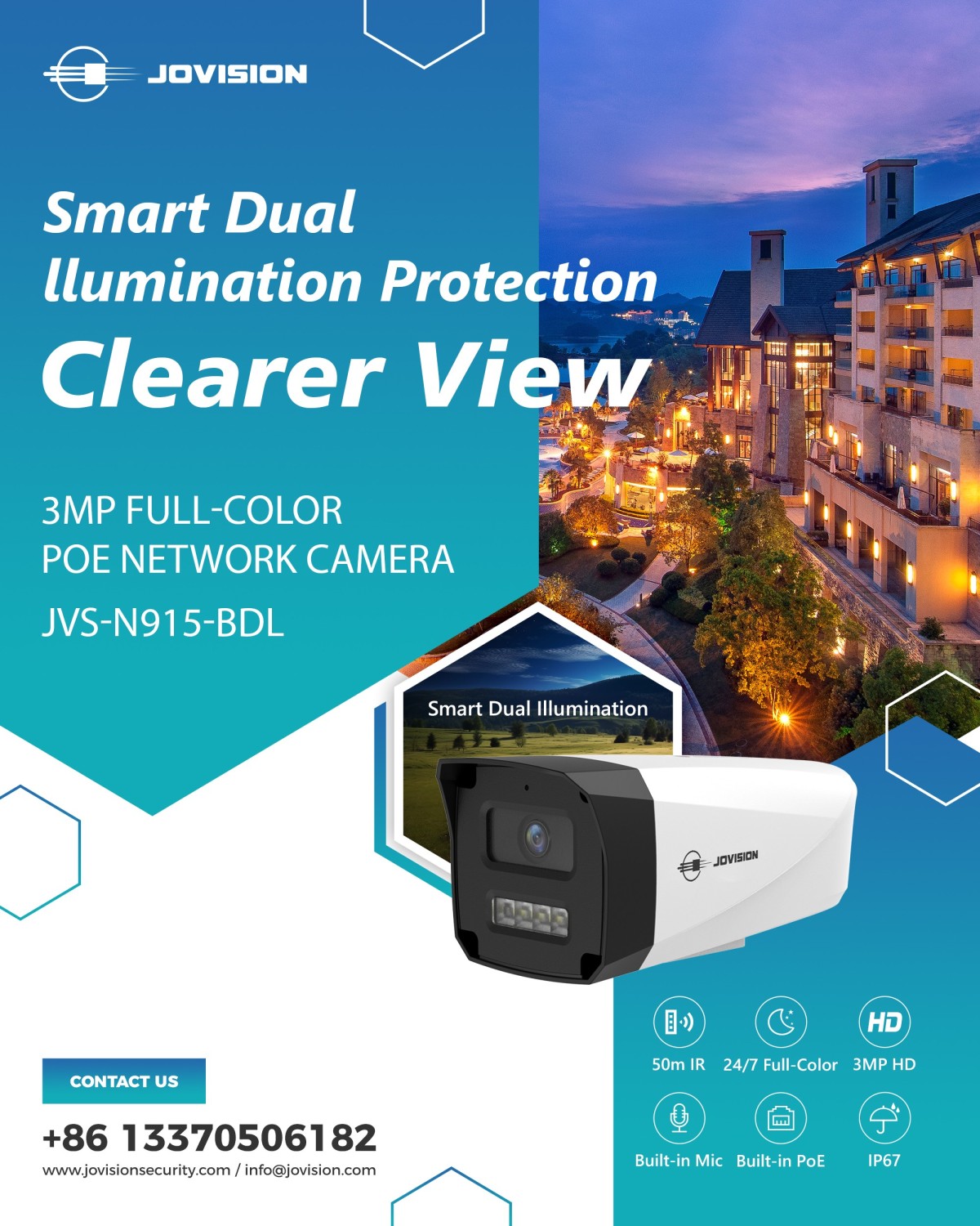3.0MP Full-Color PoE Network Camera