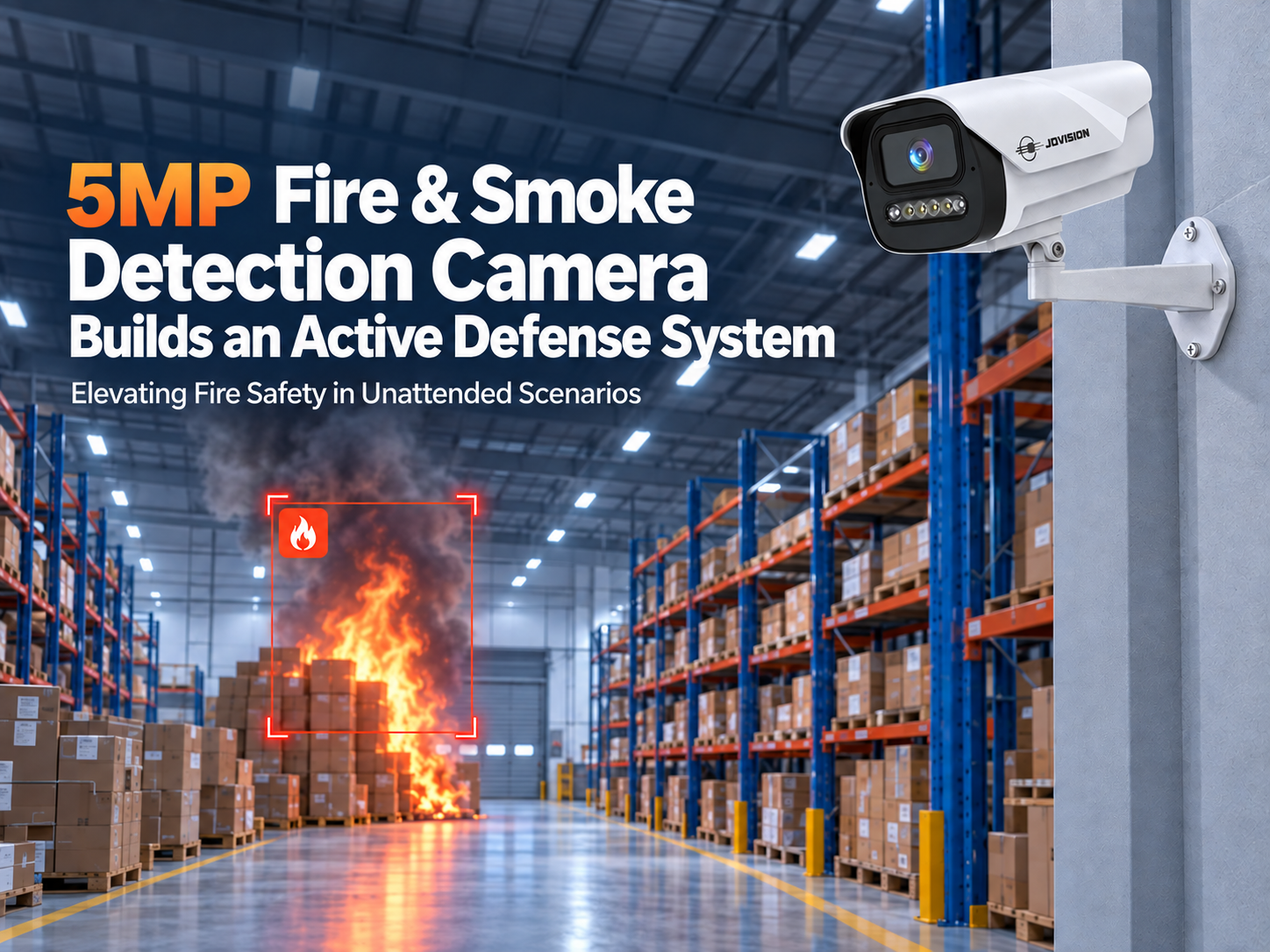 Smart Fire Safety Breakthrough: 5MP Fire & Smoke Detection – 24/7 Protection for Warehouses and Garages