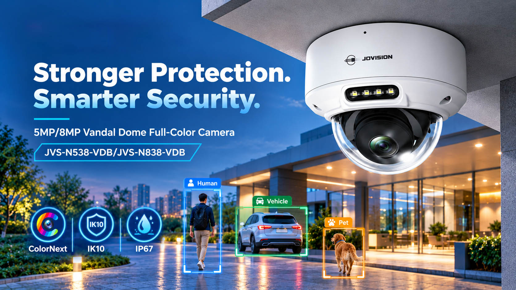 Unbeatable Protection, Unmatched Clarity: All-Weather Security Solutions Powered by Full-Color Dual Light and IK10 Vandal Resistance