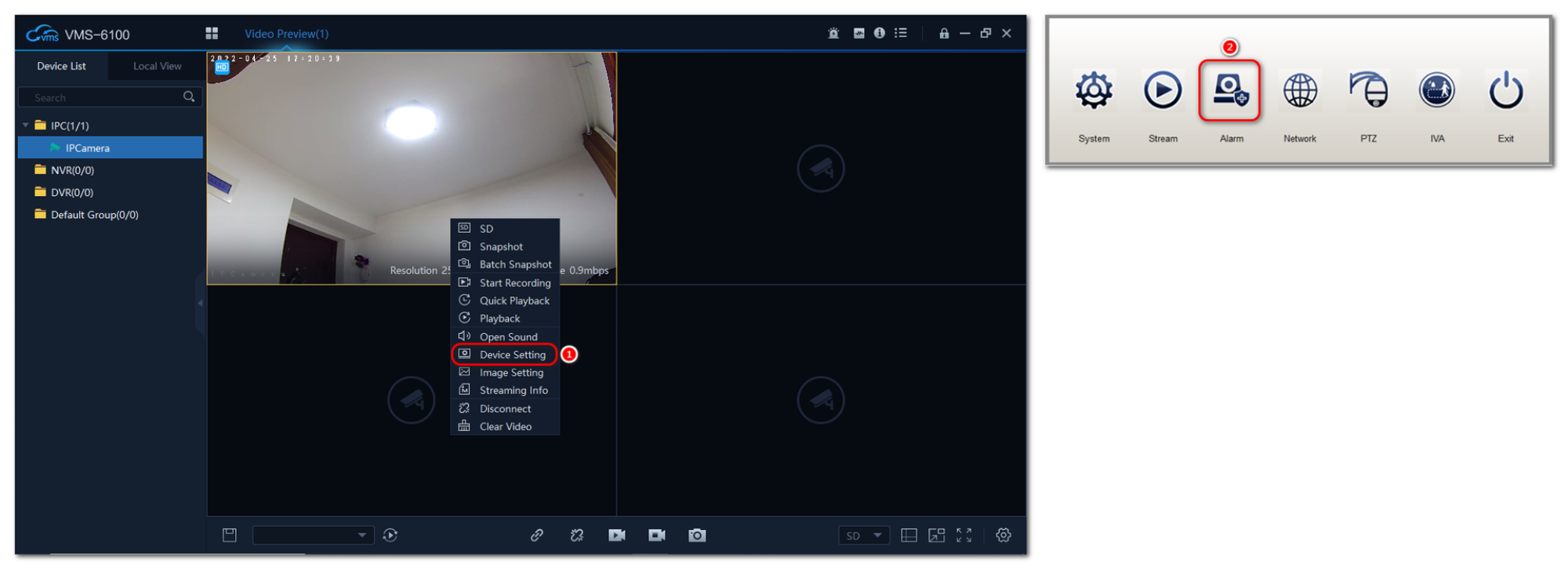 How to setup motion detection in the IPC?