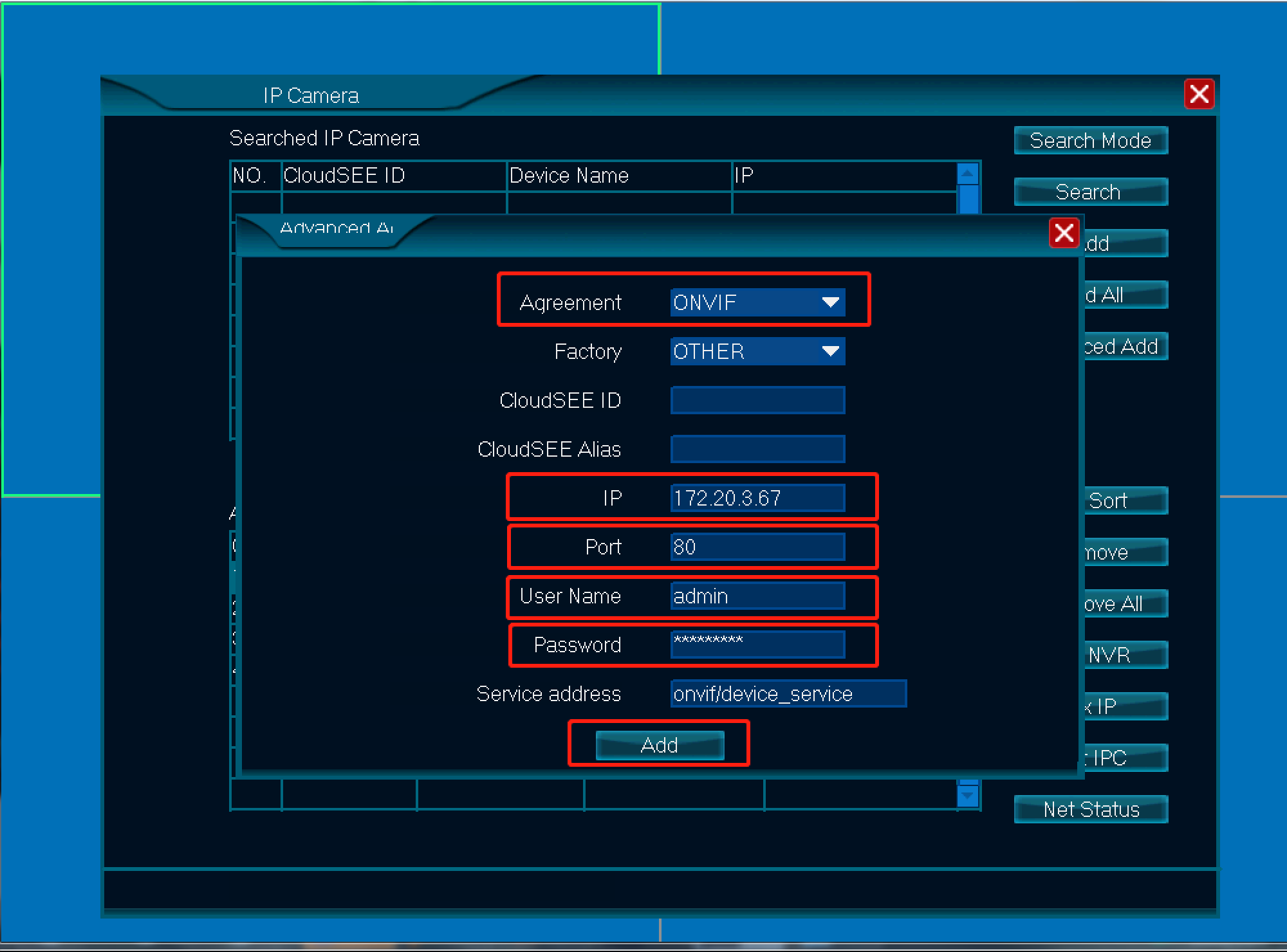 7.png How to search and add new IPCs in Jovision CloudSEE1.0 NVR?