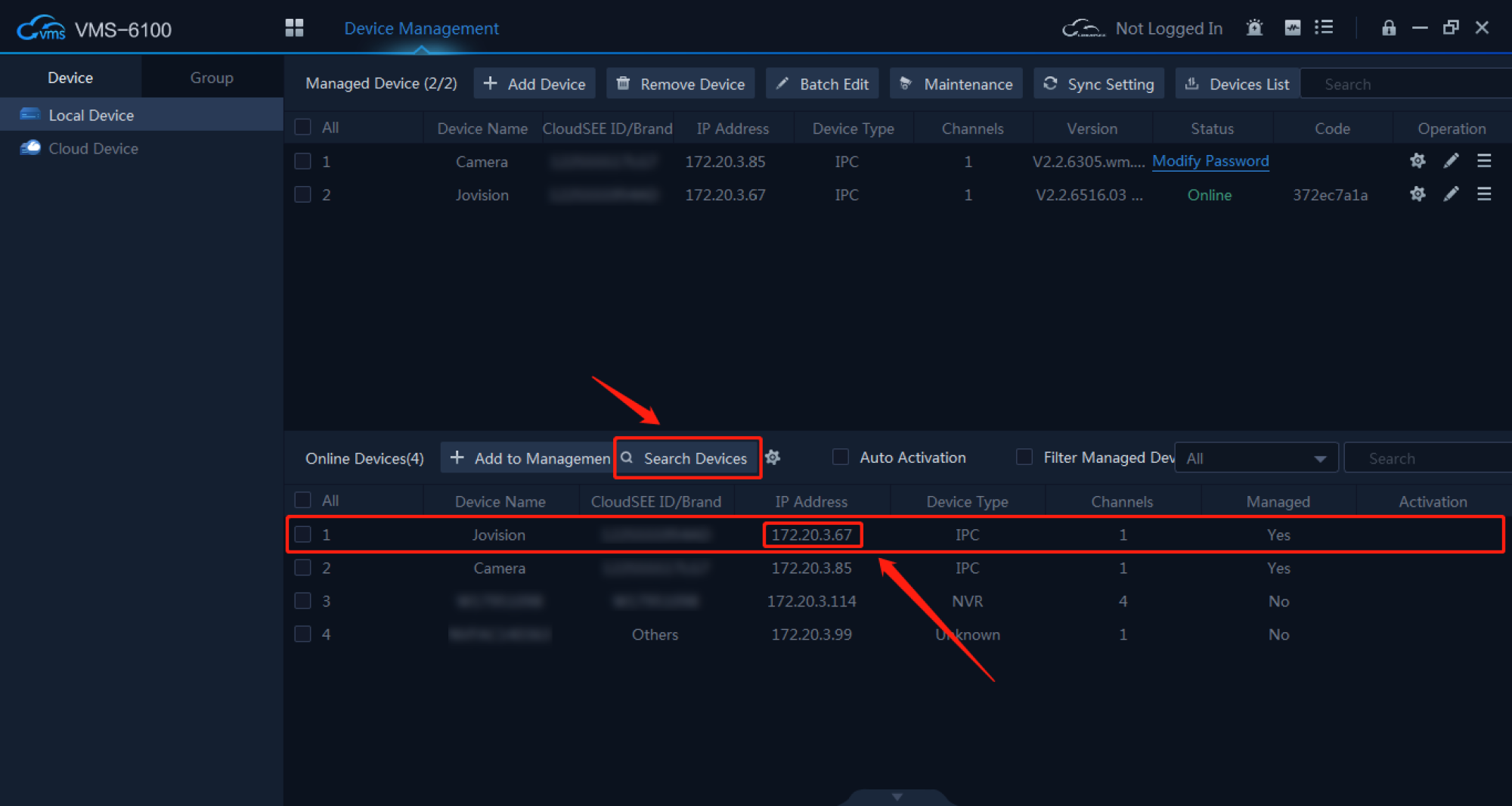 2.png How to search and add new IPCs in Jovision CloudSEE1.0 NVR?