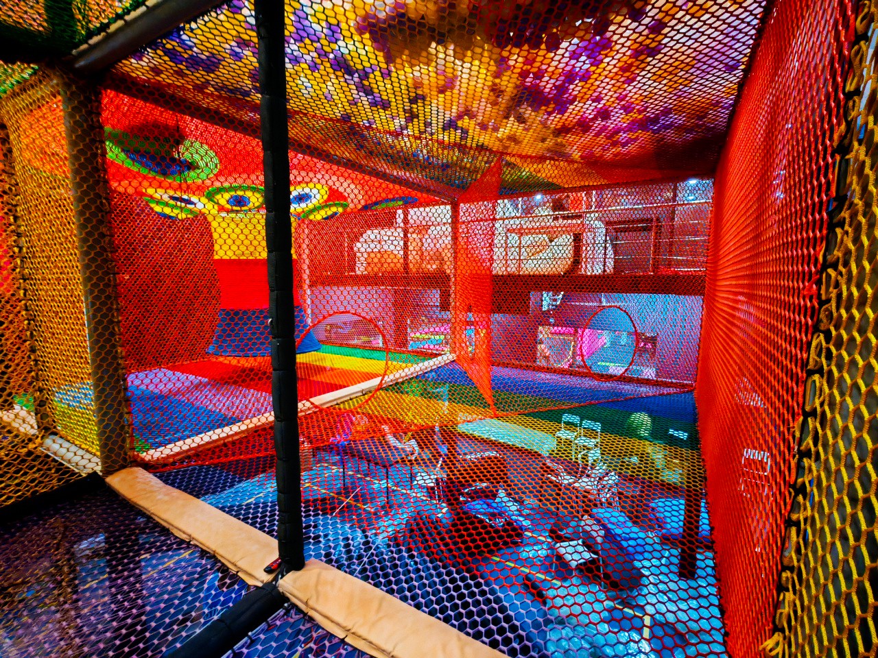 Three-Level Indoor Rope Net Playground in India