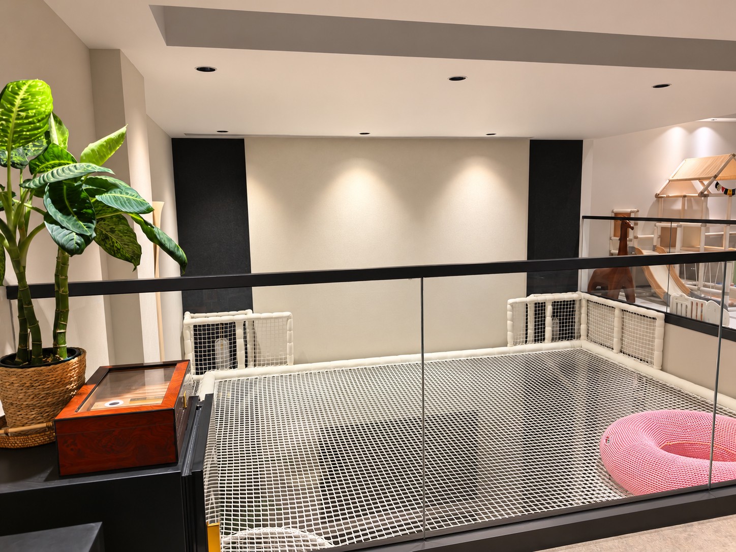 Custom Villa Design | Relax and Pet Your Cat on a Rope Net Installed in Your Home