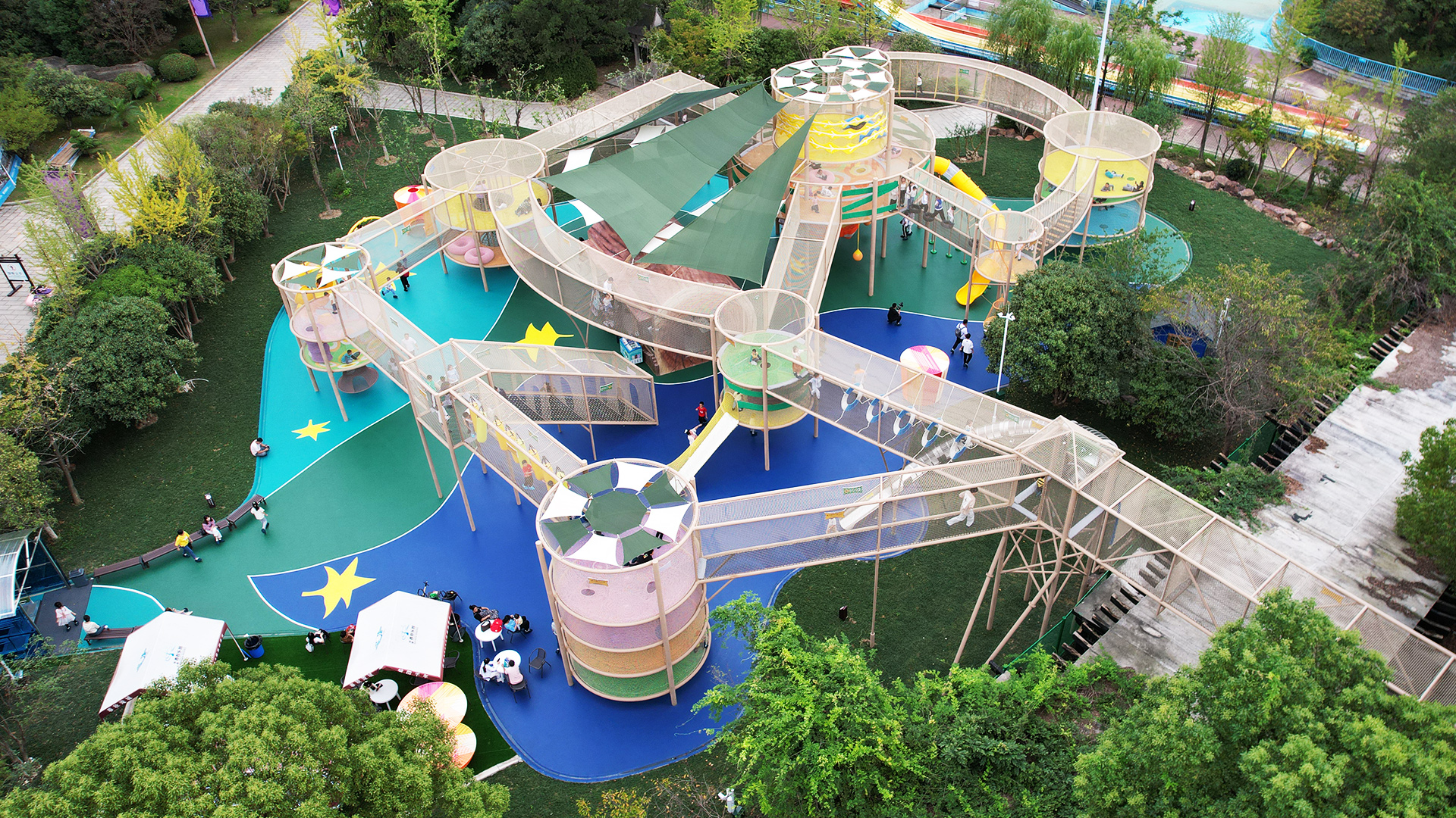 New Project Case - Changzhou Spring and Autumn Park · Forest Rope Network Tribe