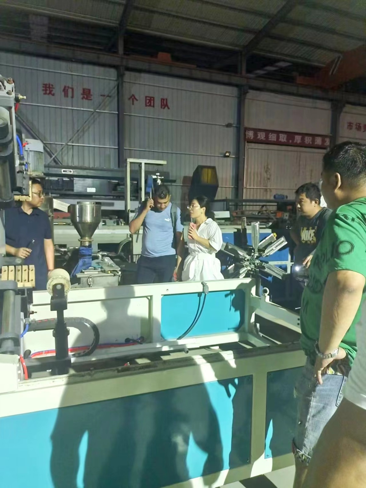 Customer acceptance hdpe production line 315-630
