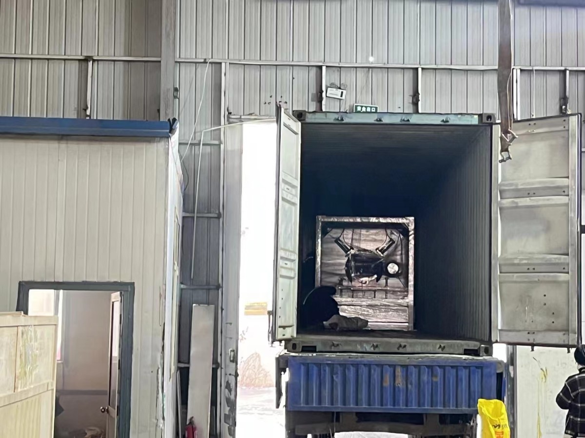 The equipment has been packed and is being shipped