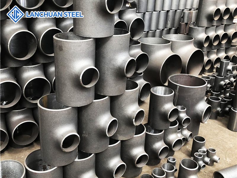 Carbon steel TY type tee pipe fittings High pressure seamless thick wall reducing equal diameter stainless steel large diameter butt welding tee