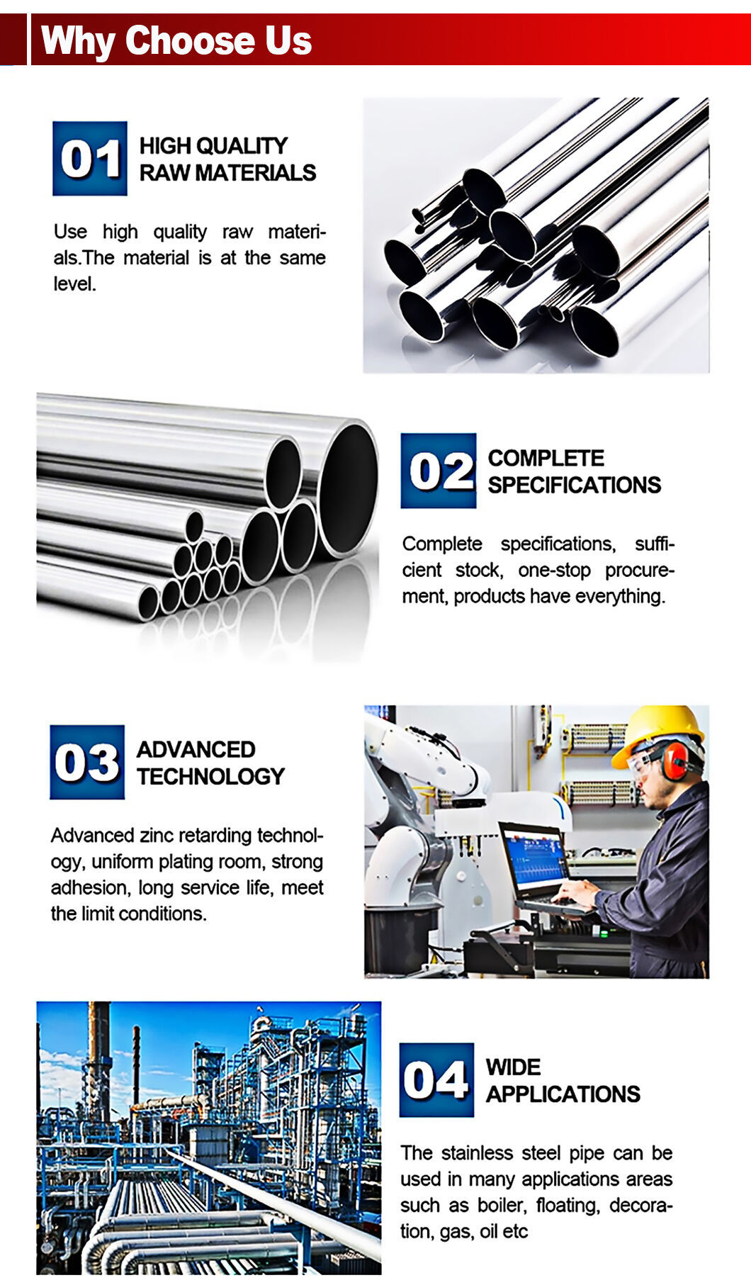 Stainless Steel Pipes / Tubes (Round, Square, Oval; Seamless, Welded)