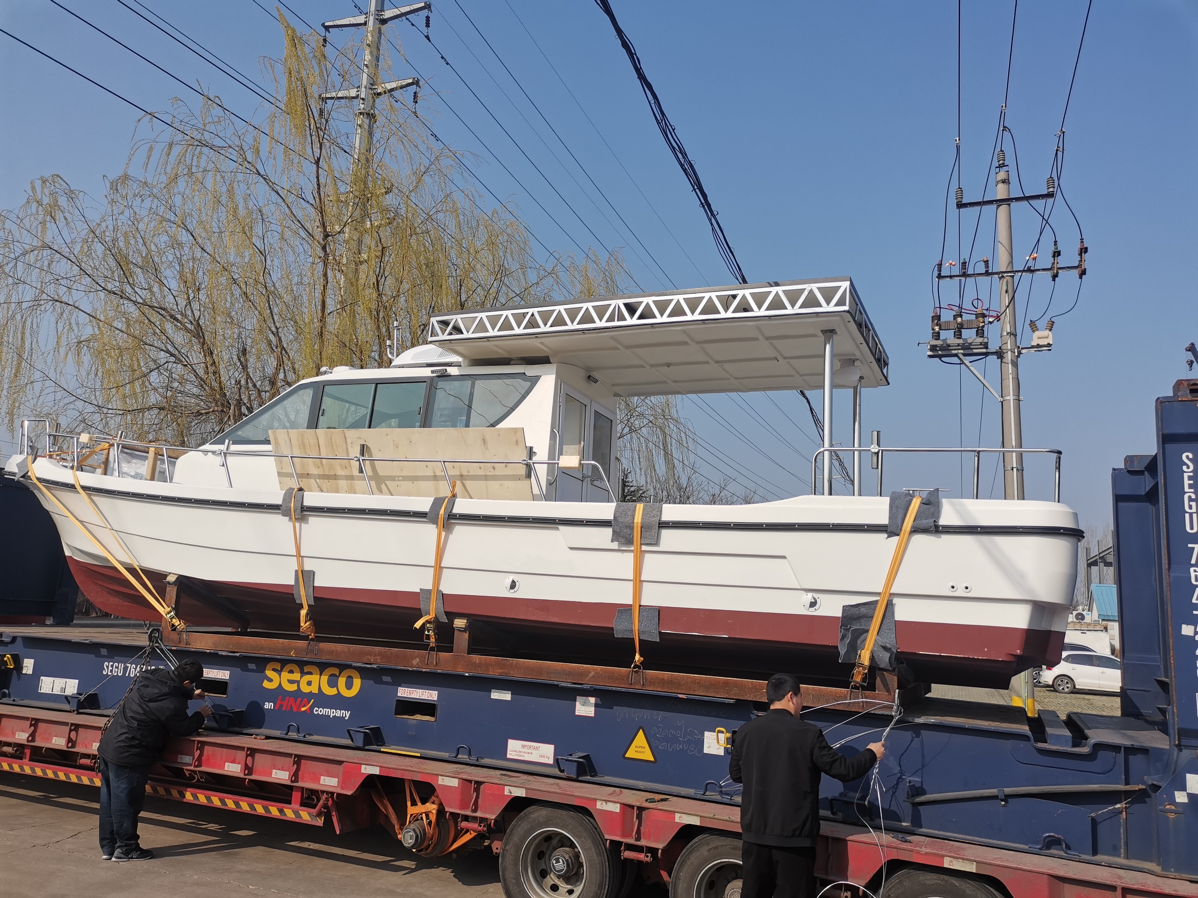 1unit Length 10.5m Pleasure Fishing Boat Shipped to Singapore
