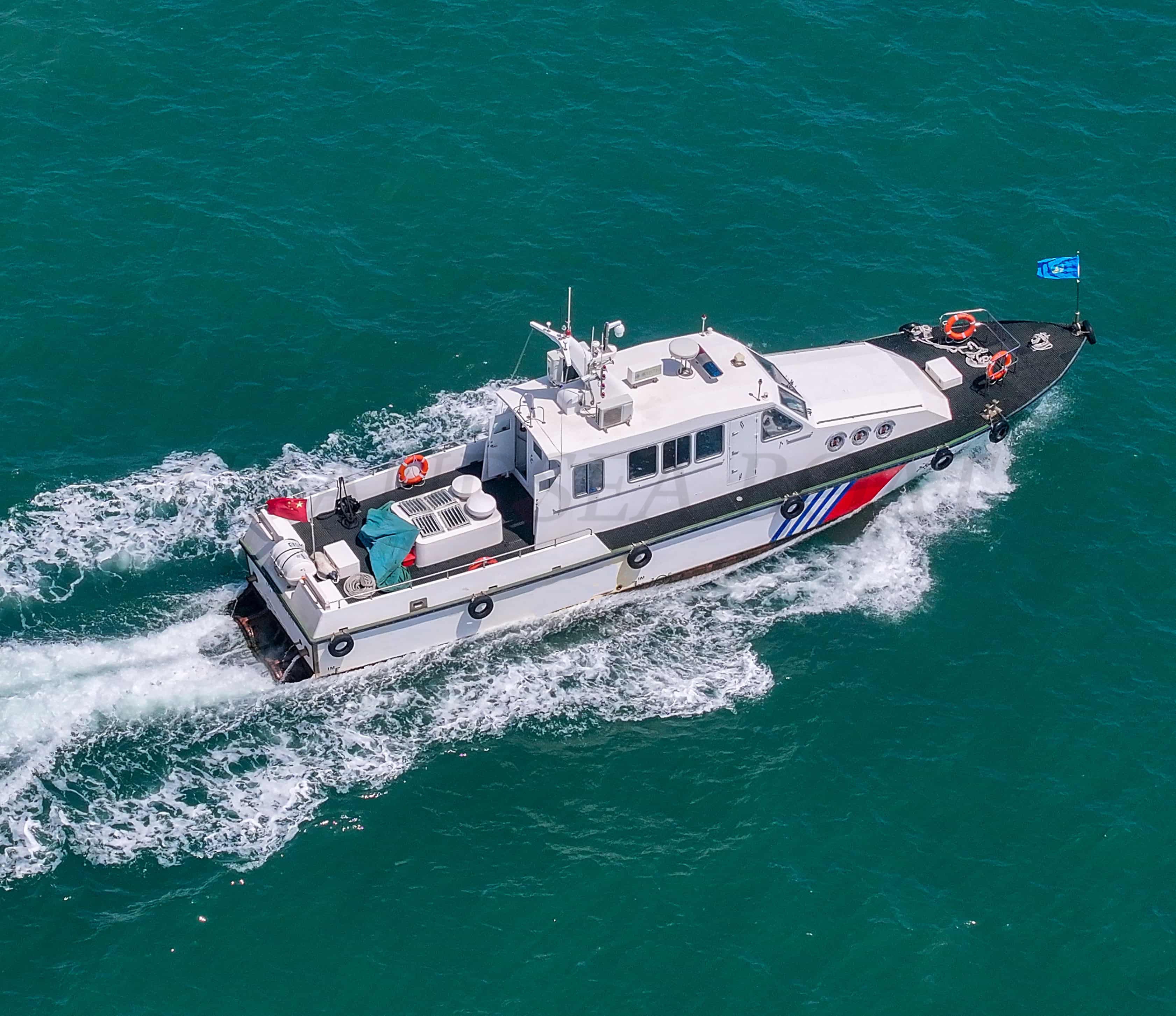 Bateau de pêche et de patrouille de police en fibre de verre monocoque Grandsea 18m à vendre