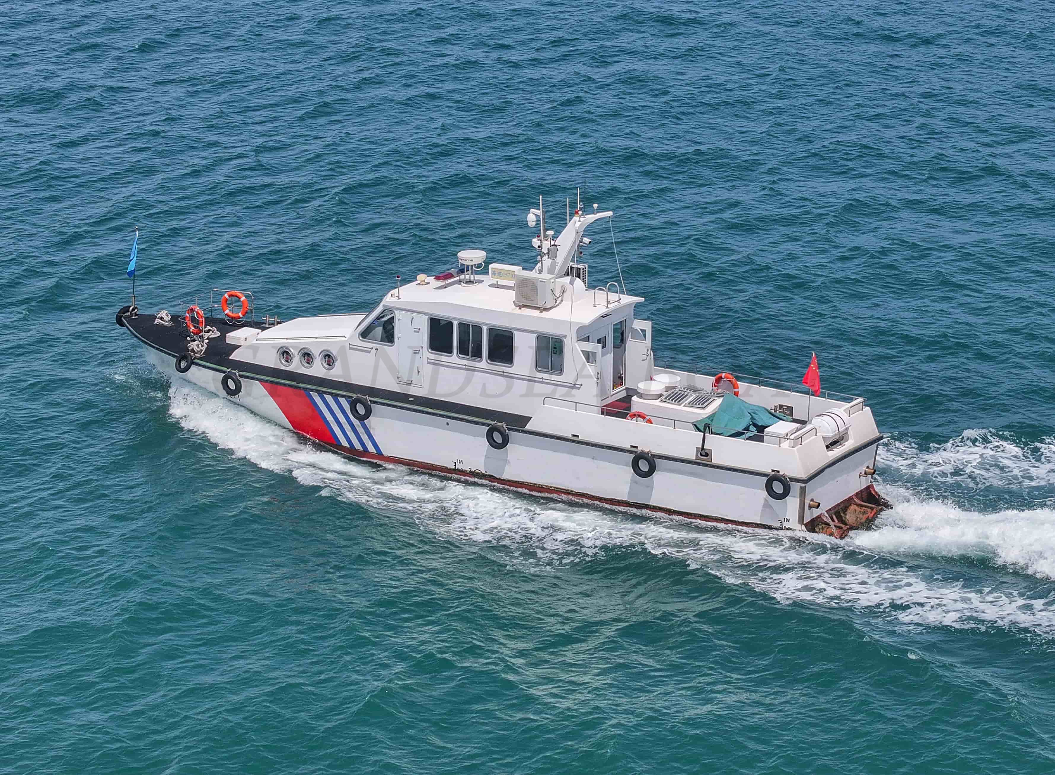 Bateau de pêche et de patrouille de police en fibre de verre monocoque Grandsea 18m à vendre