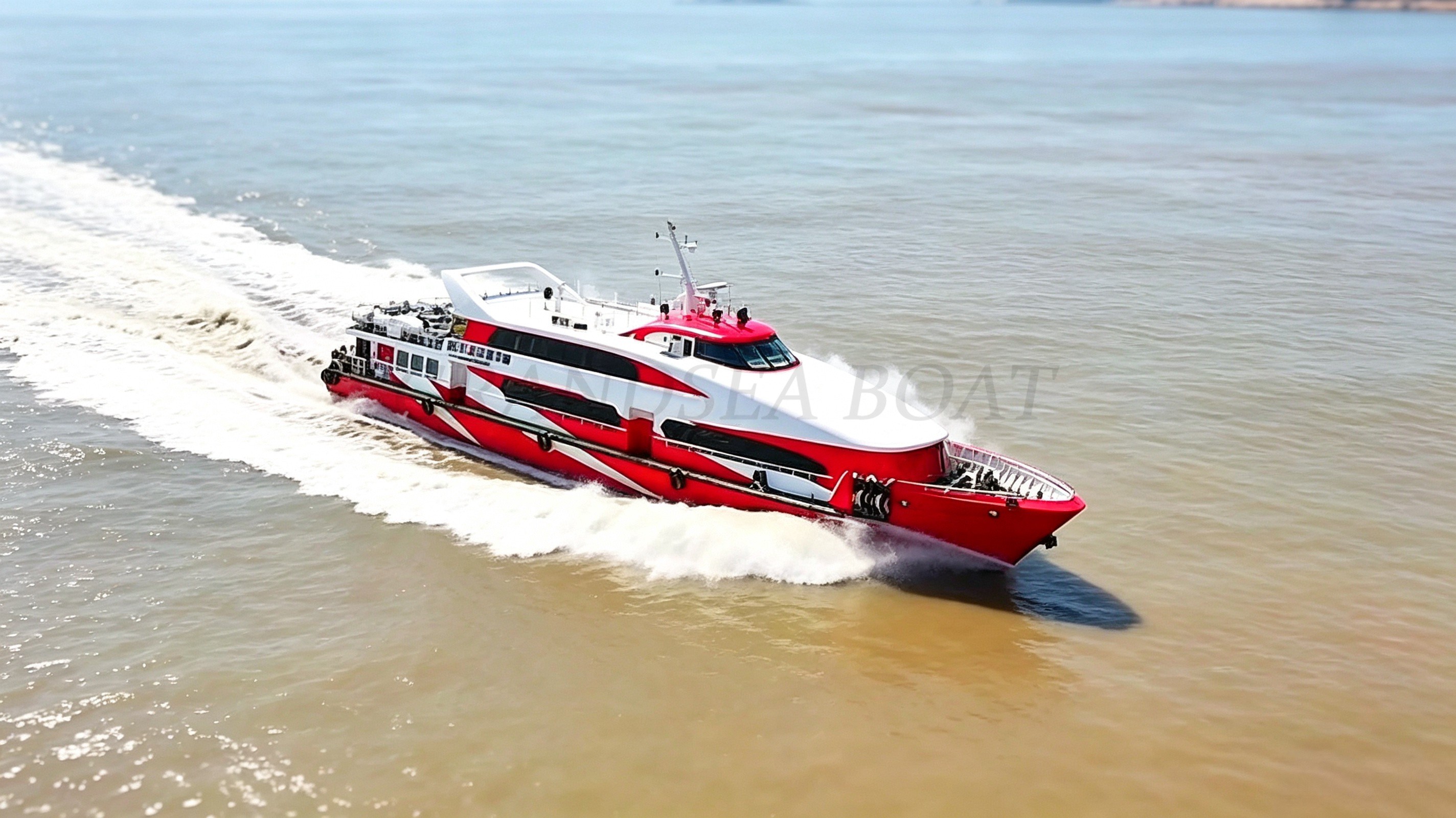 Ferry à passagers en aluminium Grandsea de 50 m, à grande vitesse, d’une capacité de 270 passagers, navire à passagers à vendre