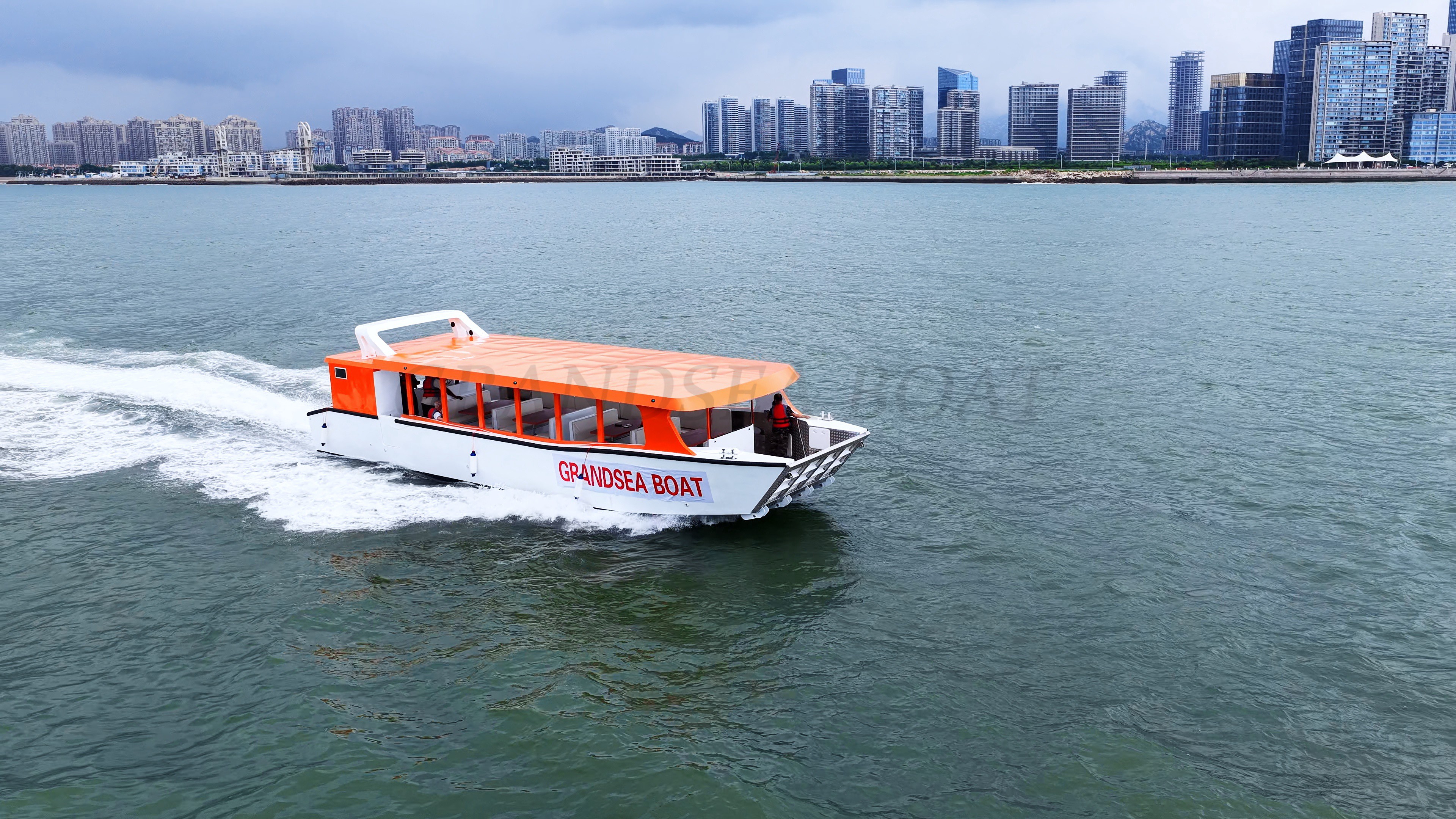 Grandsea Bateau à passagers en aluminium de 14 m, ferry de 53 places, petits bateaux à passagers à vendre au Nigeria