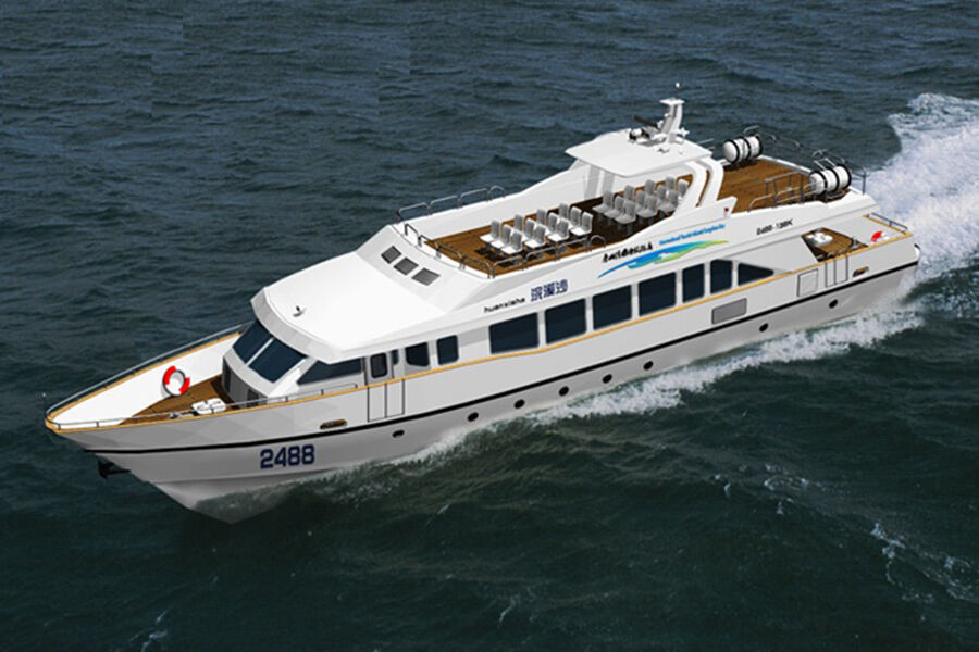 Chine 25m FRP Day Commercial 140 passagers Ferry Boat à vendre
