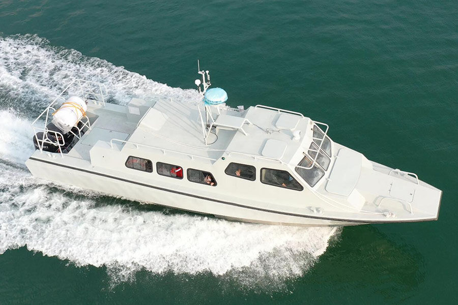 Bateau de patrouille de surveillance du gouvernement en aluminium à grande vitesse Grandsea 12,7 m à vendre