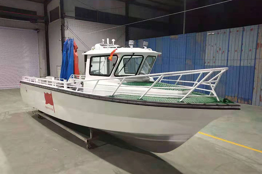 Bateau de travail d'aquaculture d'utilisation d'agriculture de mer en aluminium de 32 pieds à vendre