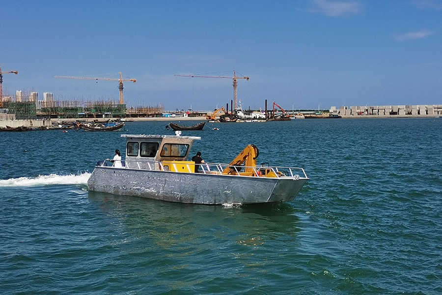 Bateau de transport d'amarrage et d'ancre en aluminium de 10 m à vendre