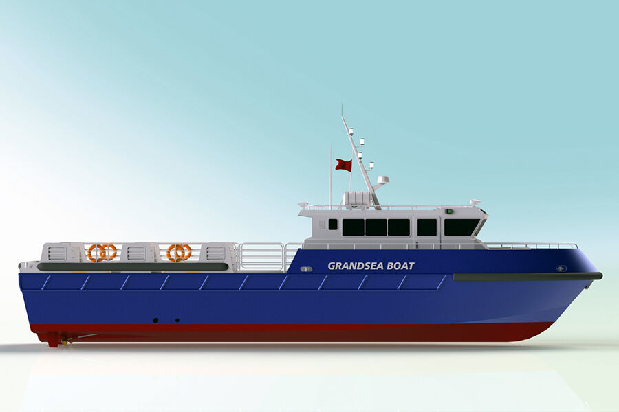 Bateau d'approvisionnement en mer en aluminium Grandsea 22m/bateau d'équipage/bateau de travail à vendre