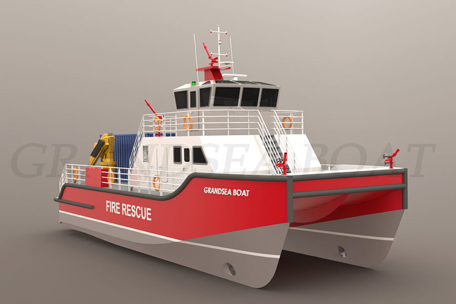 Catamaran de lutte contre l'incendie en aluminium Grandsea de 20 m