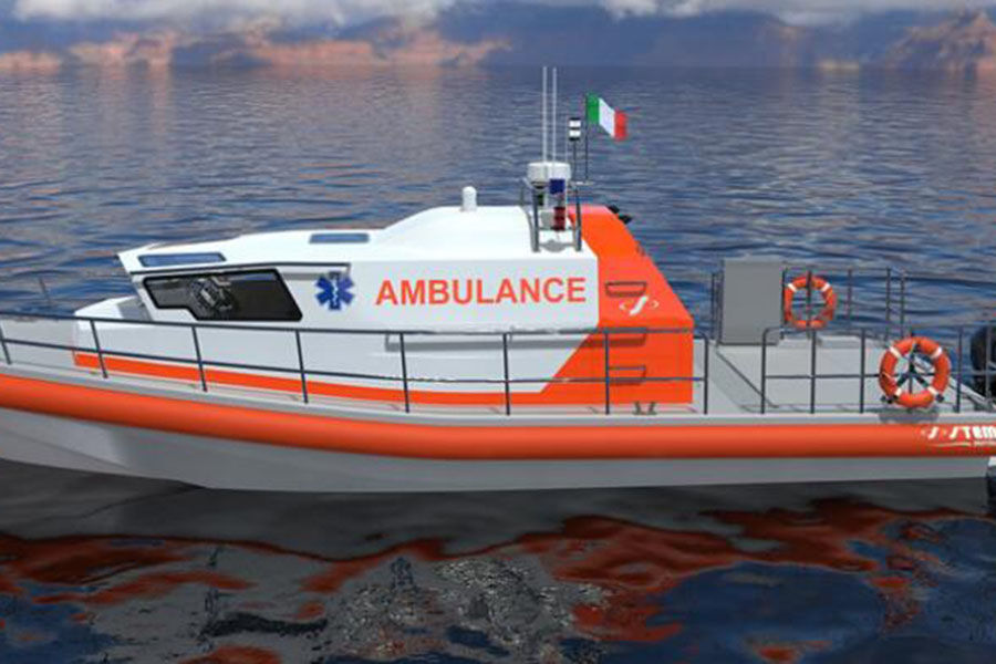 Bateau de sauvetage et d'ambulance Grandsea 38 pieds FRP à vendre