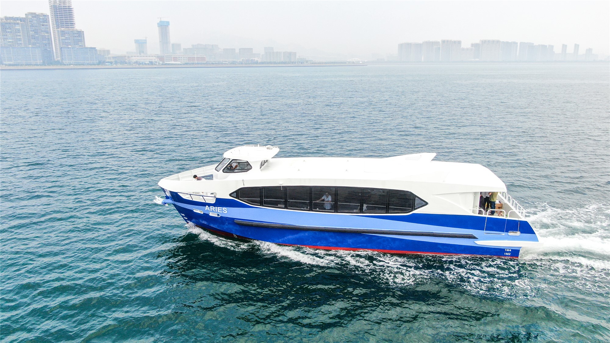 Grandsea 18.8m casco de aluminio 96 personas diésel interno mar costero barco de pasajeros rápido a la venta