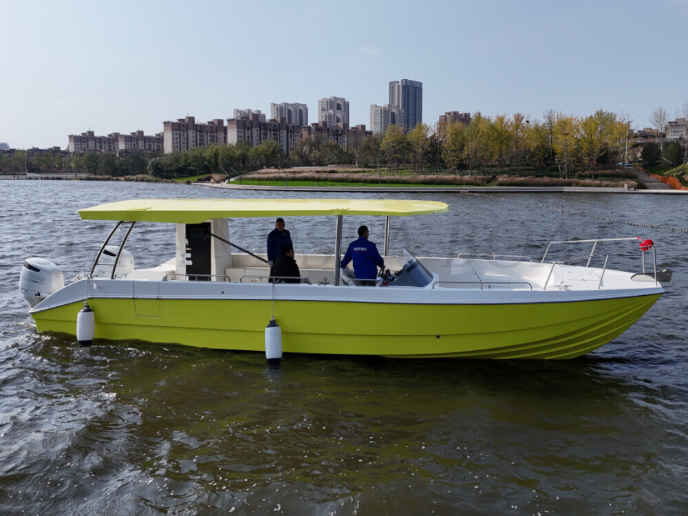 Catamarán de alta velocidad de fibra de vidrio Grandsea de 12 m para pasajeros y turismo con motor fueraborda