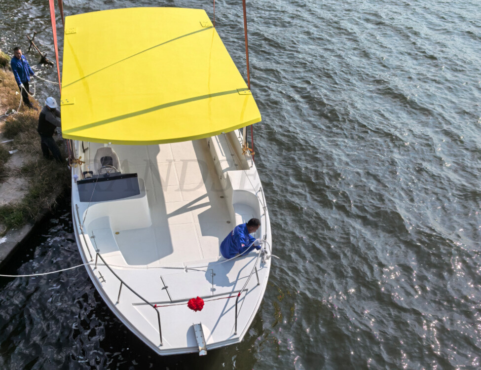 Catamarán de alta velocidad de fibra de vidrio Grandsea de 12 m para pasajeros y turismo con motor fueraborda