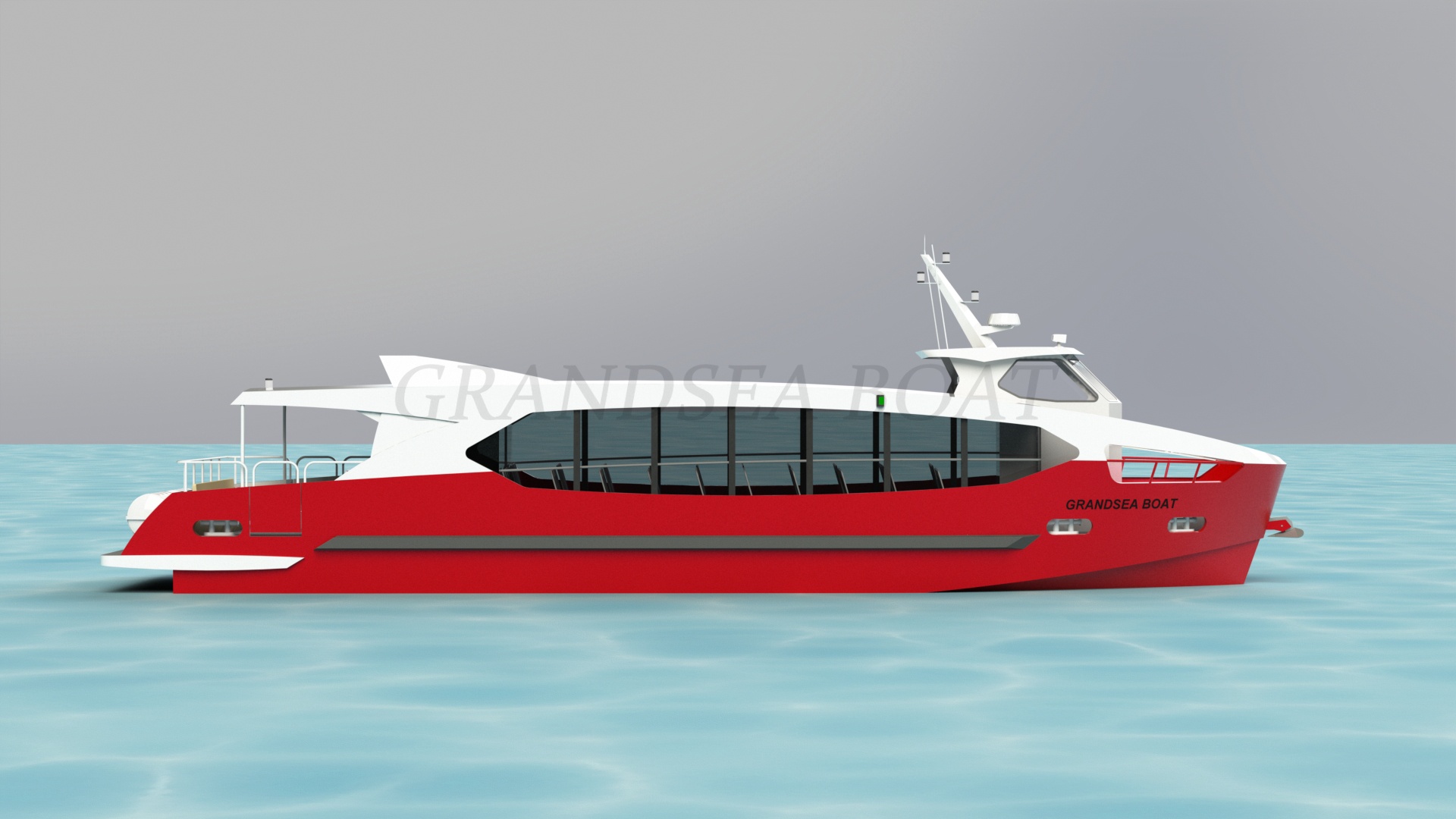 Ferry comercial de pasajeros rápido de aluminio Grandsea de 24 m con 140 asientos en venta
