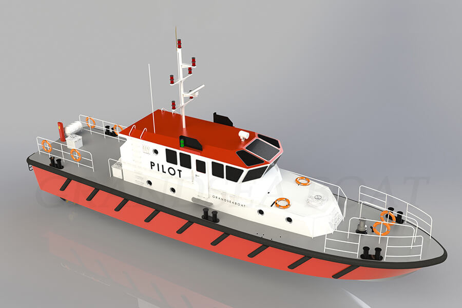 Grandsea 20m Acero/aluminio Casco/cabina Puerto Lanzamiento Barco piloto a la venta