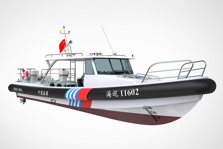 Bote patrullero de alta velocidad de la Guardia Costera militar de aluminio de 40 pies a la venta