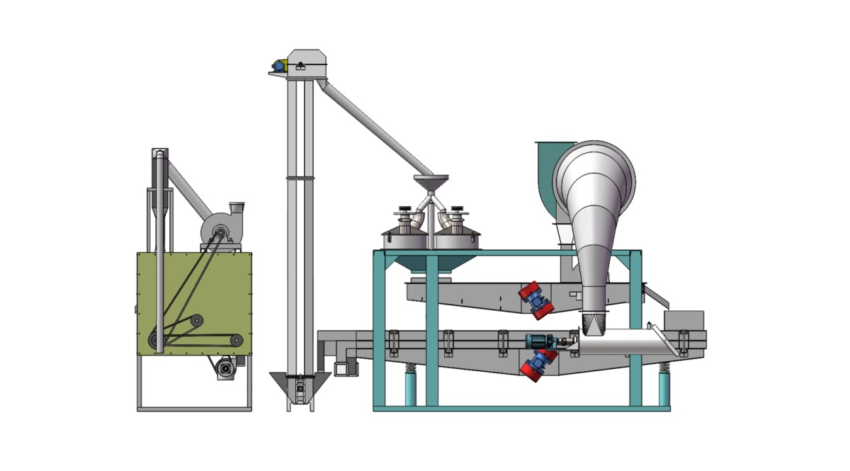 Línea de máquina descascarilladora de trigo sarraceno de 150-200kg/hour